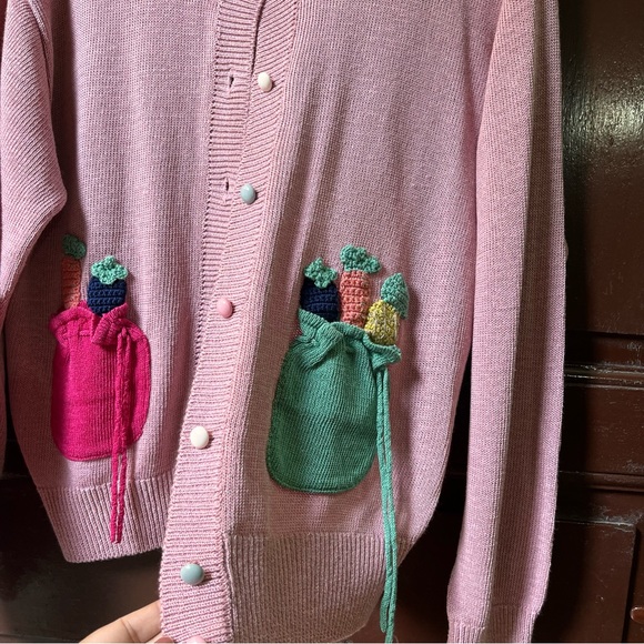 Fruity Pink Light Knit Cardigan - Picture 3 of 7